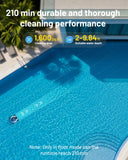 (2026 Upgrade) Spino E1 Cordless Robotic Pool Cleaner, Pool Robot for Wall & Waterline Cleaning, Smart Arc Path for Pools up to 1,600 Sq.ft, Up to 210 Mins Runtime, with 5 Modes, APP Control