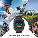 OMIZN GT5 Watch Walkie Talkie Unlimited Range, 4G LTE Wearable PTT Two Way Radio with VOX Hands Free, AES256 Encryption for Commercial Industrial Family Security Fleet Outdoor