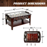 Barrington 42” Foosball Coffee Table, Durable & Stylish Contemporary Design with Tabletop Sports Soccer Balls, Perfect for Family Game Rooms