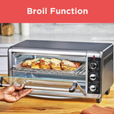 BLACK+DECKER TO3250XSBD 8-Slice Extra Wide Convection Countertop Toaster Oven, Includes Bake Pan, Broil Rack & Toasting Rack, Stainless Steel/Black