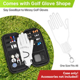 YOREPEK Golf Glove Holder with Removable Golf Glove Shaper, Protective Hard Shell Golf Accessories Case Bag