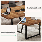 Tribesigns 8FT Large Conference Table for 10 People, Industrial 94.5-Inch Meeting Table