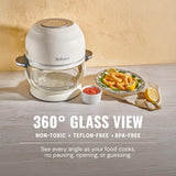 Non Toxic Air Fryer™ 9-in-1 Functions - Glass AirFryer 5 Quart w/ 360 Visibility, Self-Cleaning, 400F Vortex Air Fryer, Mauve Rose