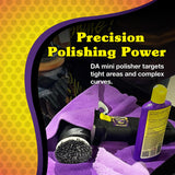 Wizards Buffing Kits (DA Mini Polisher Scratch/Swirl Remover Kit + Mini Throw Polisher (10 pc))