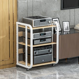 Modern 5-Tier AV Cabinet - Slish Sto Unit for Video Games, Record Players & Ma Devices - Multi-Functal nd for Living Room & Entertainment Center - White h