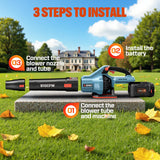 60V Cordless Leaf Blower, 810 CFM & 170 MPH for Powerful Yard Cleaning, Includes 4.0Ah Battery & Charger, Features Brushless Motor, Variable Speed and Cruise Control, Ideal for Lawns and Leaf Blowing