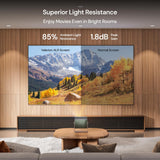 Valerion 100-inch Fresnel ALR Projector Screen, 16:9 Fixed Frame, Daylight Viewing, 1.8 Gain, 85% Ambient Light Rejection (Ceiling & Side), Compatible with Long Throw Projectors