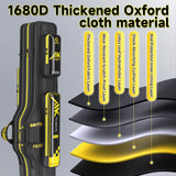 yuzhiyuan Fishing Rod Case & Bag Triple-Layer - 1680D Oxford, Wire-Reinforced Anti-Deforming, Foldable Portable, Quick-Access Compartments, Fishing Gift for Men Anglers