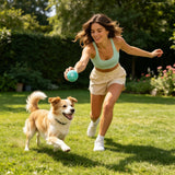 NIUBNKJ 50 Pack Light Blue Tennis Balls Wedding Favors for Dog Lovers, 2.5 Inch, Fur Ever Love Paw Print, Includes Individual Boxes, Cards and Twine