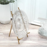 Bard's Satin Gold-toned Metal Easel, 9" H x 5.25" W x 6" D, Pack of 6