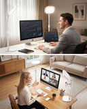 White Desk Light for Video Calls, 30 Modes Video Conference Lighting
