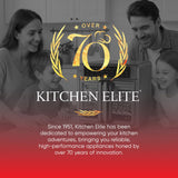 Kitchen Elite 26 Quart French Door Air Fryer Oven – Family Size Countertop Convection Cooker with LED Display, Stainless Steel