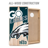 YouTheFan NFL Philadelphia Eagles 2’ x 4’ Professional Wood Cornhole Game with Logo Bags