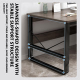 Sturdy Gaming Desk with Ample Storage Office Computer Desk U Shaped Steel Frame Modern Writing Table Space Saving Design Gray 140x60x72cm