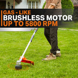RB 17" Cordless String Trimmer, 40V Lithium Battery Weed Wacker with 4.0Ah Battery & Fast Charger & .095'' line, 2 in 1 Grass Trimmer and Edger