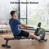 Dripex Rowing Machines for Home, Upgraded Rowing Machine Max 350 LBS, Magnetic Rower with 16 Levels of Workout Resistance, Dual Slide Rail, App Supported, LCD Monitor, Row Machine for Gym Exercise