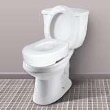 Toilet Seat Riser - Adds 5.5 Inch of Toilet Height - Raised Toilet Seat with 300 Pound Carex