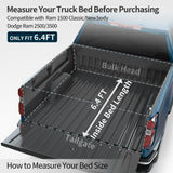 OEDRO FRP Hard Trifold Truck Bed Tonneau Cover for 2002-2026 Ram 1500 6.4ft