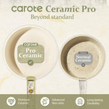 CAROTE 25-Piece Ceramic Cookware Set, Nonstick Pots and Pans Set with Detachable Handle, Non-Toxic Kitchen Cooking Set, Dishwasher & Oven Safe, Induction Compatible, PFAS Free, Green