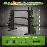 3-Tier Heavy Duty Dumbbell Rack, 1200 LBS Capacity,Double-Side Extension Holder for Dumbbells & Kettlebells Home Gym Storage Rack