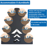 Dumbbell Storage Rack Weight Organizer Rack Only for Home Gym Weight Rack No need Assembly (4-Tier) Tamisom