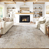 WondRg 12x15 Beige Grey Abstract Area Rug