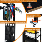 16-Rod Fishing Rod Holder for Garage, Fishing Pole Rack Cart Fit All Fishing Rods, 3 Tier Fishing Tackle Storage Organizer Rack TC-HOMENY