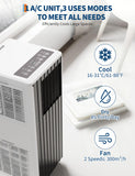 Garvee 8000 BTU Portable Air Conditioner, Complete Window Kit & Remote Included - Easy Setup, Cools 350 Sq. Ft Rooms, 24-Hr Timer, Sleep Mode, Quiet Operation, Black