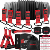 Heavy Resistance Bands for Working Out, 300lbs/360lb/420lb Exercise Bands Workout Bands with Handles, Door Anchor, Ankle Straps