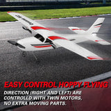 MATHSLICE RC Airplane,RC Plane, 2.4GHz 2 Channels RTF RC Aircraft with 3-Axis Gyro for Beginner Easy to Speedy Fly Glider Toys with 2 Extra Batteries [ 3 Batteries ]