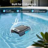 AIPER EcoSurfer S2 Solar Powered Pool Surface Skimmer Robot with APP Support, 24/7 Continuous Cleaning, Dual Charging Modes, Smart Obstacle Avoidance, 150-um Filtration, OTA Upgrade