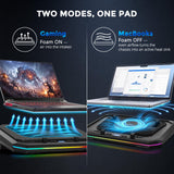 DeskLogics Laptop Cooling Pad, Quiet Turbo Fan Laptop Cooler for 12-19 Inch Gaming Laptop and MacBook, Height Adjustable Laptop Cooling Stand with RGB Light, Sealed Airflow Cooler Pad, USB Powered