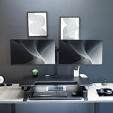 VIVO 36 inch Standing Desk Converter with Dual Monitor Mount Arms for up to 30 inch Screens