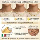 ONTHOLOGIE, 11 mm Herringbone Chain Necklace for Women Men 18K Gold Over Italian 925K Stamped Solid Sterling Silver, Flat Snake Chain, 20 Inch