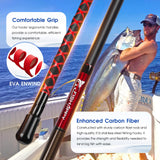 FISHAPPY Fishing Gaff Saltwater Fish Gaff with S316 Stainless Steel Fishing Hook Carbon Fiber Fishing Gaff 4'8''/ 7' (7' Gaff - 3'' Hook)