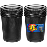 SHSYCER 10-Pack Black Mesh Trash Cans, 6 Gal Mesh Office Trash Can, Open Metal Wire Wastebaskets, Waste Basket Trash Can for Near Desk,Recycling Garbage Container Bin for Office,Home,School
