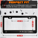 Anime License Plate Frame - 12.2x6.3 Aluminum License Plate Frame Funny with Sleek Matte Black Finish, Standard US/Canada Fit, Screws & Clips Included - Anime Car Accessories for Cars, Trucks & SUVs