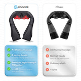 Neck and Shoulder Massager, Christmas Gifts for Mom Dad Deep Kneading Massage Pillow with Heat | Black COMFIER