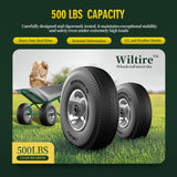 Wiltire (2 Pack) 4.10/3.50-4 Flat Free Tire and Wheel 10-Inch Solid Wheel Replacement with 5/8 Extra 3/4 &1/2 Bearings,2.2" Offset Hub -Compatible with Hand Truck,Wheelbarrow(Wave,Gray)
