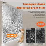 AMAPO 48 * 76 Classic Black Brushed Frameless Shower Door - 8mm Thick Tempered Safety Glass, Reinforced Stainless Steel Tracks, Suitable for ModernBathrooms, Wet-Dry Separation Bathrooms