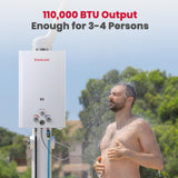 GASLAND 16L Propane Tankless Water Heater, 110,000 BTU Instant Hot Water System, 4.22 GPM High Flow Gas Heater with Digital Display for Tiny House, Mobile Home, RV, Cabin & Outdoor Use