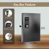 32 Key Lock Box Wall Mount, Smart Key Cabinet One Time Password/APP Bluetooth/Fixed/Wi-Fi Remote/Key Unlock DiDiHere