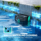 [2026 Upgrade] UBoter S10 Cordless Robotic Pool Cleaner, 150-Min Wall Climbing Vacuum 4-in-1 for Inground Pools & Above Ground Pool up to 1290 Sq.Ft, Waterline & Step Cleaning, Smart App, Self-Parking