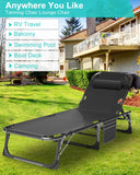 ABORON Folding Camping Cot for Adults, Double Layer 1200D 500lb Loading Cot for Sleeping, Heavy Duty Guest Cot with Mat & Carrying Bag for Indoor Outdoor (Pro Adjustable, Abyssal Noir) ABORON