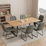 67-Inch Expandable Dining Table and Chair Set – Modern Rectangular Wooden Dining Table