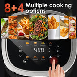 WHUTO Compact Air Fryer, 9-in-1 with Smart Digital Color TouchScreen Air Fryers, View Window, Air Fry, Roast, Bake,Reheat, Dehydrate, 12 Presets,Dishwasher Safe Basket & Less Oil Nonstick,4.2QT