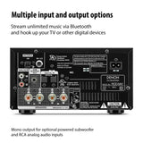 Denon D-M41 Home Theater Mini Amplifier and Bookshelf Speaker Pair - Compact HiFi CD Stereo System with Speakers, FM/AM Tuner, Wireless Bluetooth Amplifier | Perfect for Small Rooms and Home Cinema