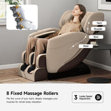 SMAGREHO 2025 Massage Chair Full Body, Zero Gravity Recliner with 6 Auto Modes, Foot Massage, Heating, Bluetooth, Khaki