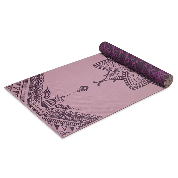 Gaiam Yoga Mat Premium Print Reversible Extra Thick Non Slip Exercise & Fitness Mat for All Types of Yoga, Pilates & Floor Workouts, Inner Peace Lotus, 68