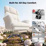 Big and Tall Office Chair, Flip Armrests for Pets & Cross Legged Sitting